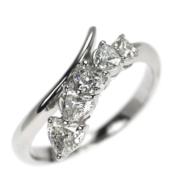 Pt900 ハートシェイプ ダイヤモンド リング 0.68ct