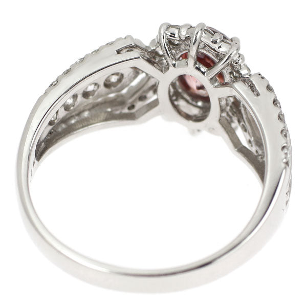 希少 Pt900 パパラチアサファイア ダイヤモンド リング 1.02ct D0.72ct