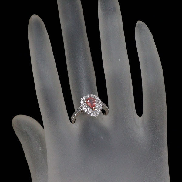 希少 Pt900/ K18PG パパラチア サファイア ダイヤモンド リング 0.62ct D0.80ct