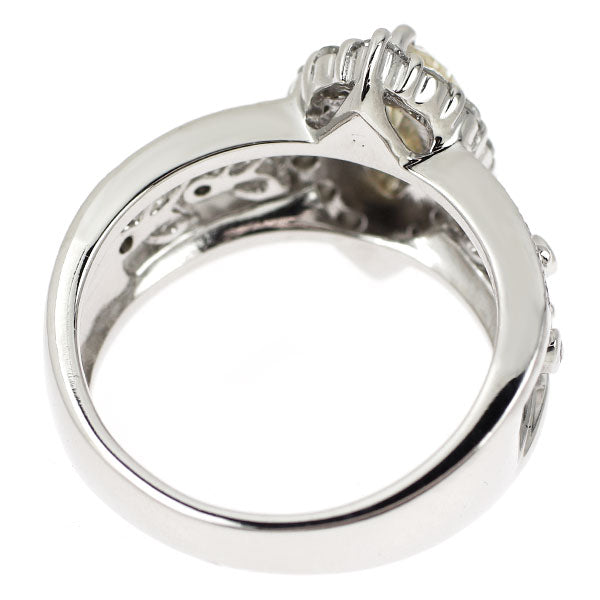 Pt900 マーキスカット ダイヤモンド リング 1.242ct D1.00ct