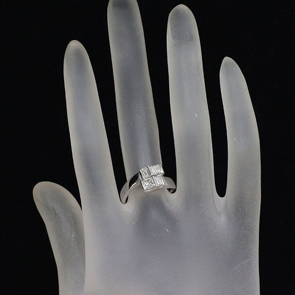 Pt900 プリンセスカット/バケットカット ダイヤモンド リング 1.00ct