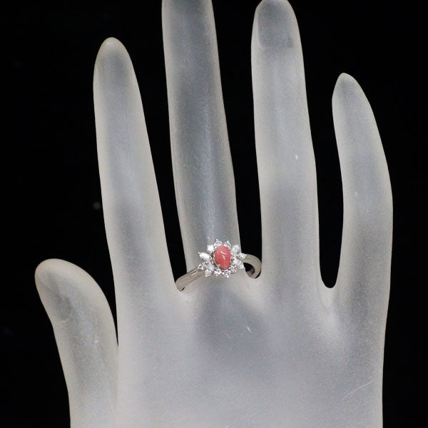 希少 Pt900 コンクパール ダイヤモンド リング 0.44ct D0.36ct