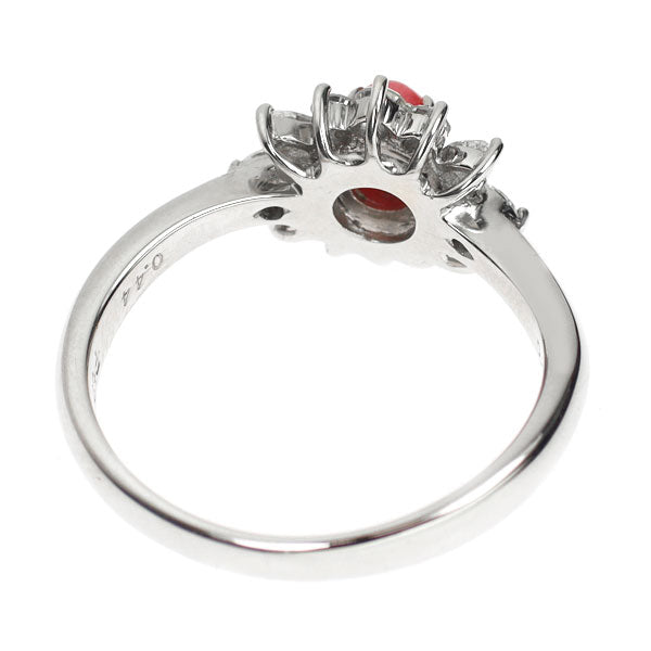 希少 Pt900 コンクパール ダイヤモンド リング 0.44ct D0.36ct