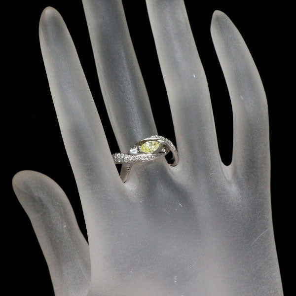 Pt900 マーキスカット ダイヤモンド リング 0.36ct D0.28ct