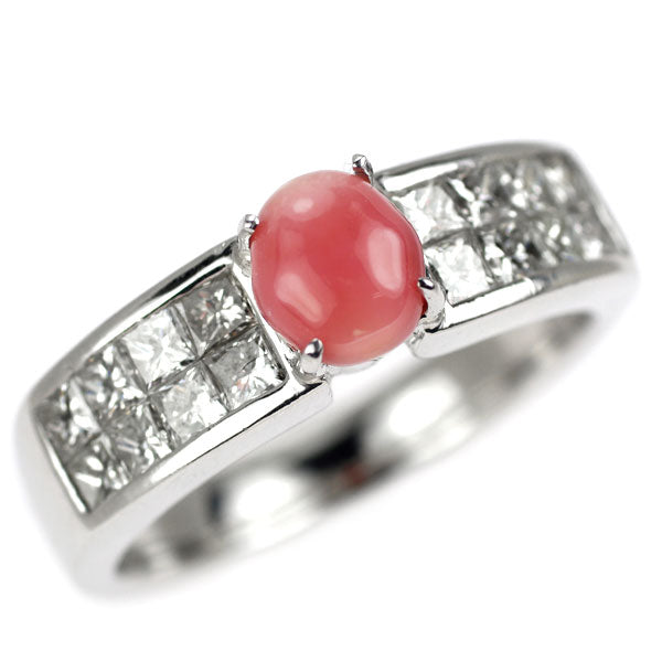 希少 Pt900 コンクパール ダイヤモンド リング 0.88ct D1.00ct ミステリーセッティング