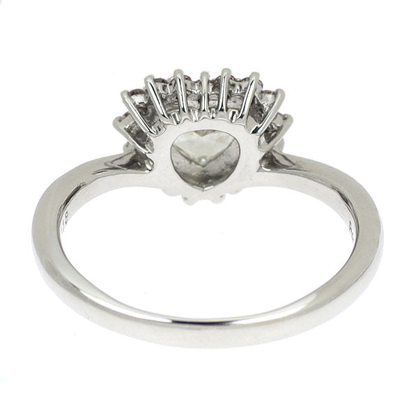 Pt900 ハートシェイプ ダイヤモンド ピンクダイヤモンド リング 0.752ct D0.18ct