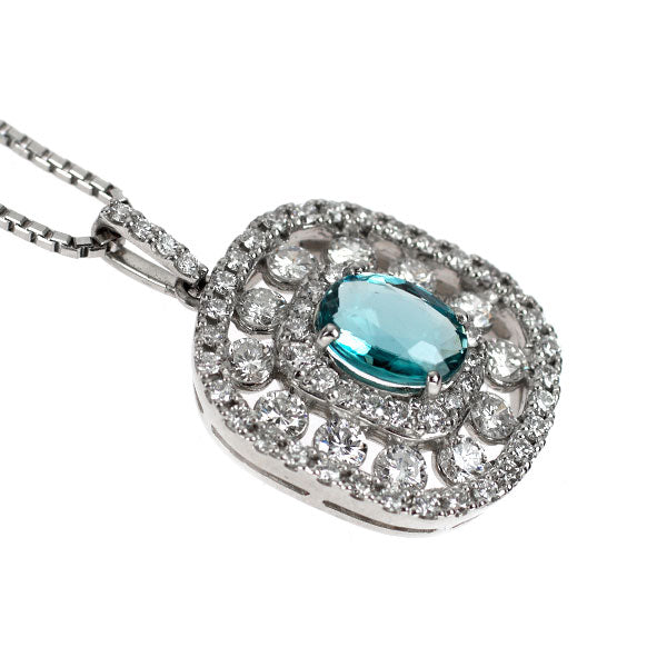希少 Pt900/ Pt850 グランディディエライト ダイヤモンド ペンダントネックレス 1.04ct D1.19ct