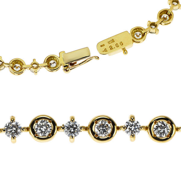 DTC K18YG ダイヤモンド テニス ブレスレット 2.60ct LINE