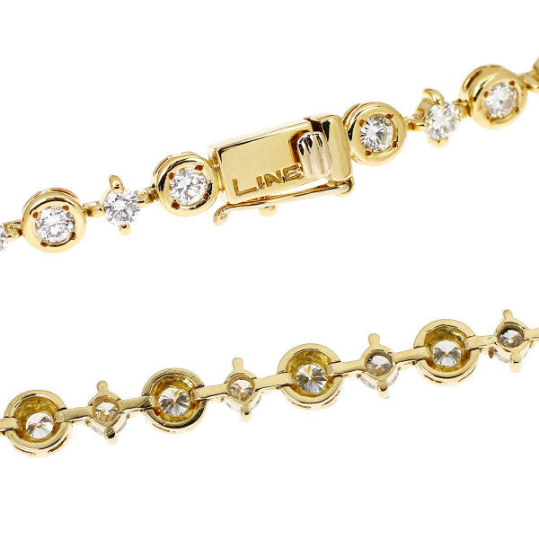 DTC K18YG ダイヤモンド テニス ブレスレット 2.60ct LINE