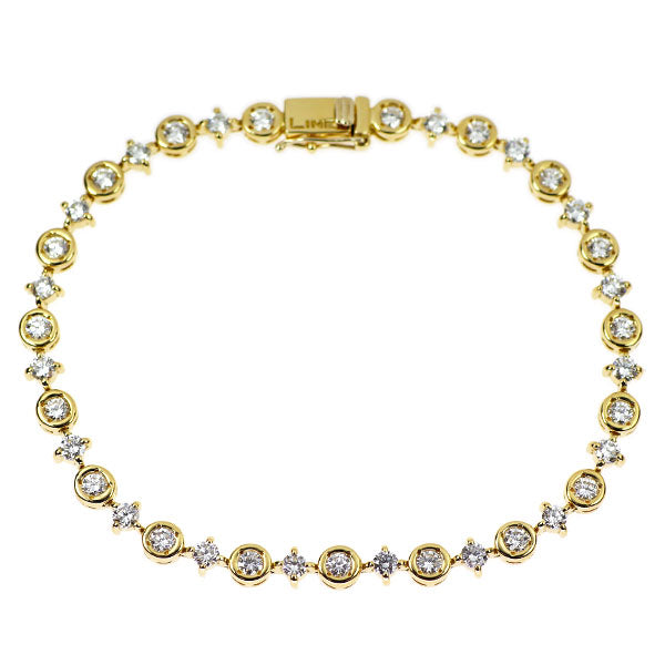 DTC K18YG ダイヤモンド テニス ブレスレット 2.60ct LINE