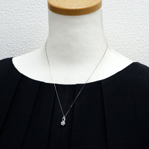 希少 Pt900/ Pt850 天然ピンク ダイヤモンド ペンダントネックレス 0.081ct FLP SI2 D0.445ct フラワー