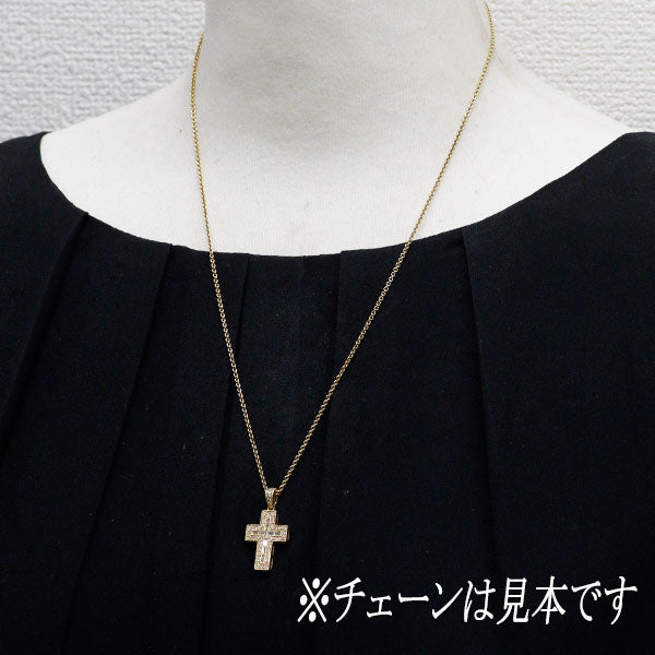 K18YG ダイヤモンド ペンダントトップ 0.457ct クロス