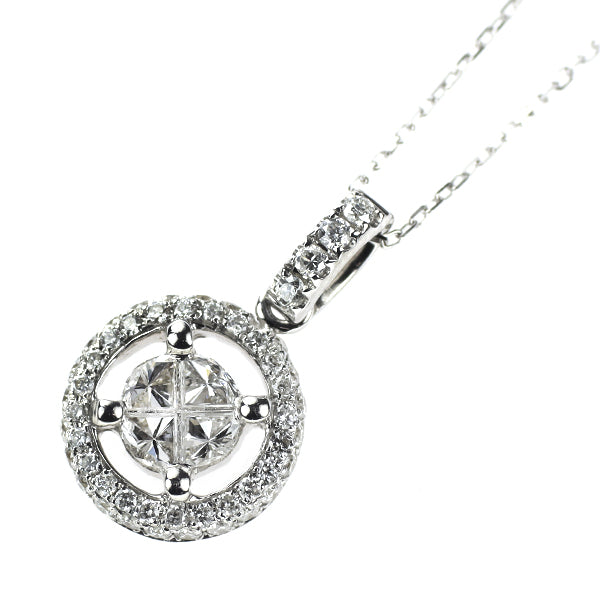 K18WG ダイヤモンド ペンダントネックレス 0.41ct