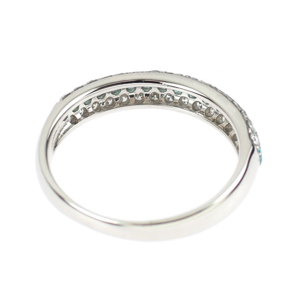 Pt900 パライバトルマリン ダイヤモンド リング 0.16ct D0.27ct パヴェ