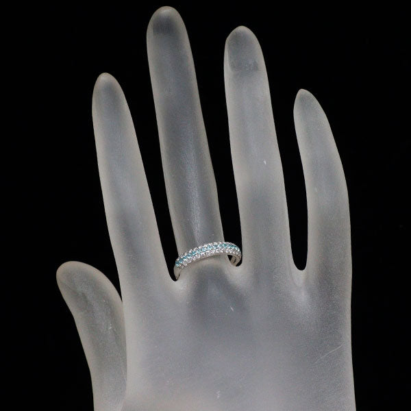 Pt900 パライバトルマリン ダイヤモンド リング 0.16ct D0.27ct パヴェ