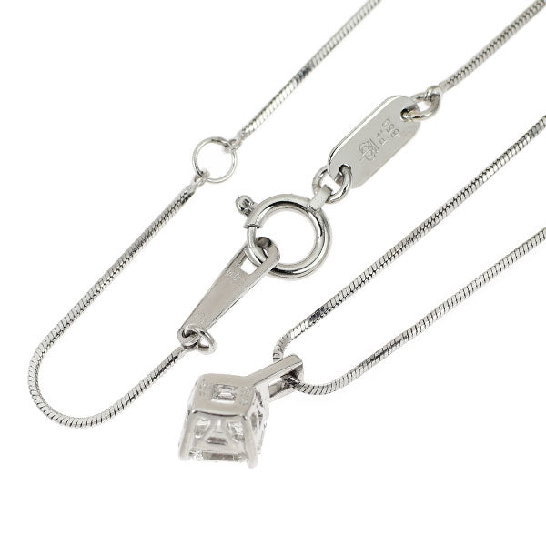 ロイヤルアッシャー Pt900/ Pt850 ロイヤルアッシャーカット ダイヤモンド ペンダントネックレス 0.897ct H VS1