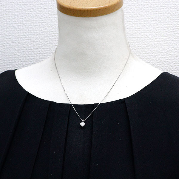 ロイヤルアッシャー Pt900/ Pt850 ロイヤルアッシャーカット ダイヤモンド ペンダントネックレス 0.897ct H VS1