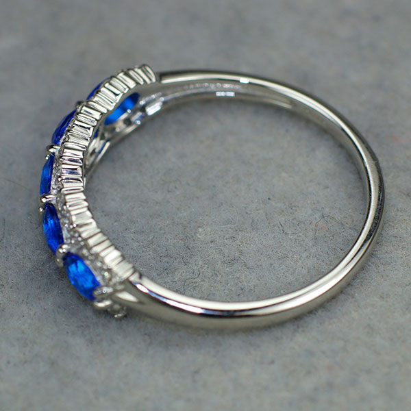 新品 Pt900 アウイナイト ダイヤモンド リング 0.42ct D0.19ct 希少石 レアストーン【エスコレ】