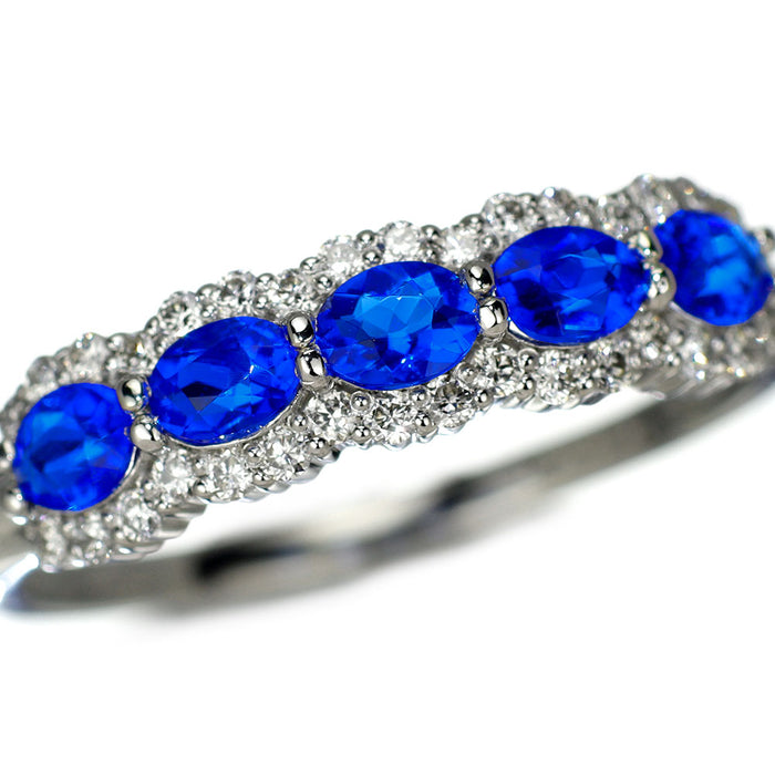 新品 Pt900 アウイナイト ダイヤモンド リング 0.42ct D0.19ct 希少石 レアストーン【エスコレ】