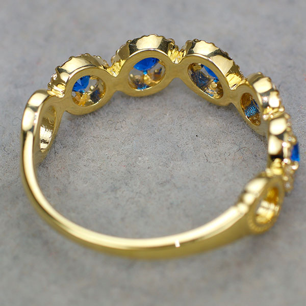 新品 K18YG 上質アウイナイト ダイヤモンド リング 0.20ct D0.24ct 希少石 レアストーン【エスコレ】