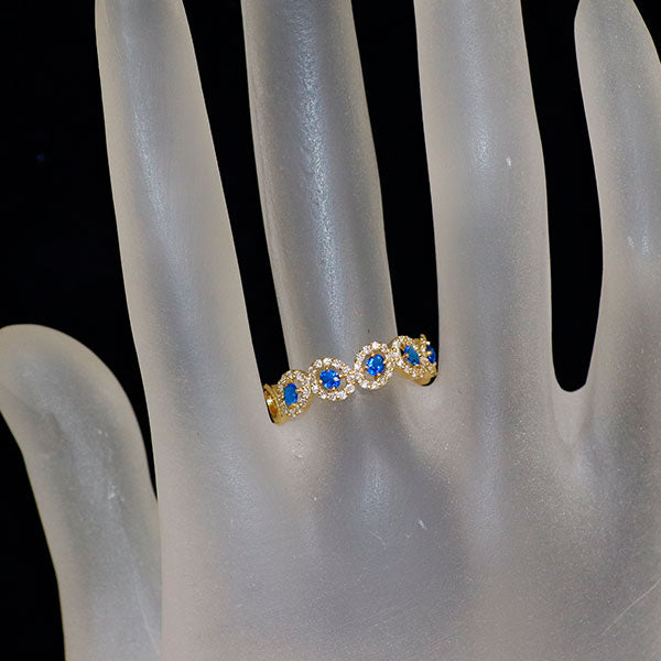新品 K18YG 上質アウイナイト ダイヤモンド リング 0.20ct D0.24ct 希少石 レアストーン【エスコレ】