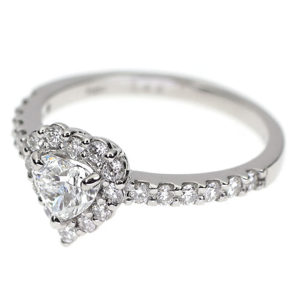 新品 Pt950 最高級ハートシェイプ ダイヤモンド リング 0.50ct D IF EX/VG D0.44ct 【エスコレ】