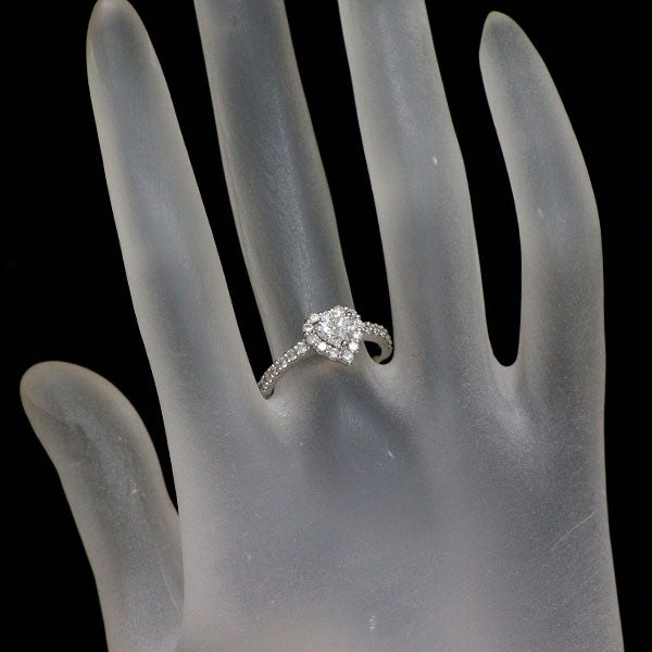 新品 Pt950 最高級ハートシェイプ ダイヤモンド リング 0.50ct D IF EX/VG D0.44ct 【エスコレ】