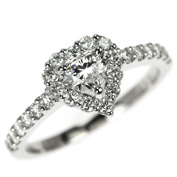 新品 Pt950 最高級ハートシェイプ ダイヤモンド リング 0.50ct D IF EX/VG D0.44ct 【エスコレ】