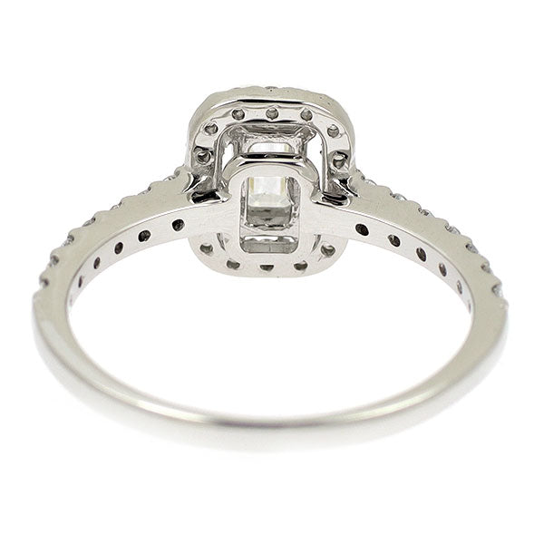 新品 Pt950 最高級エメラルドカット ダイヤモンド リング 0.30ct D IF EX/VG D0.27ct 【エスコレ】