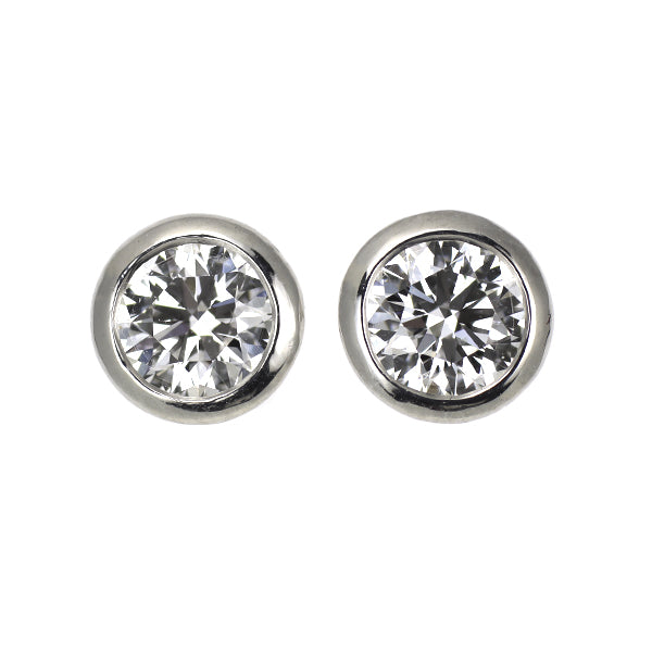 新品 Pt950/ Pt900 ダイヤモンド ピアス 0.694ct E/F SI1 3EXHC 【エスコレ】