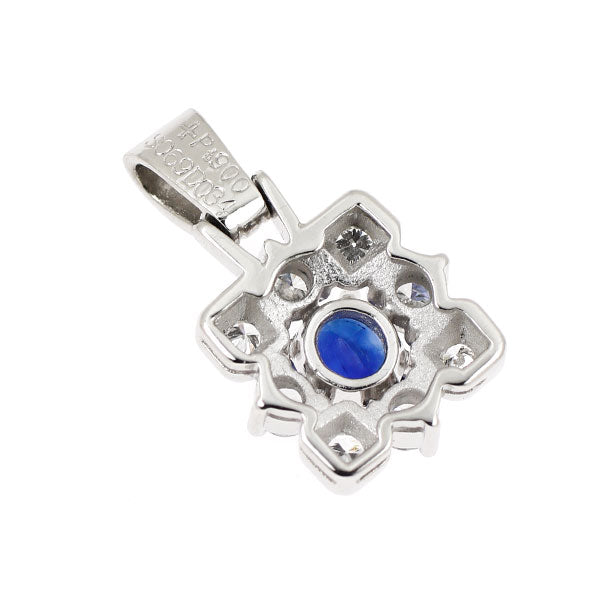 サザンクロス Pt900 サファイア ダイヤモンド ペンダントトップ 0.69ct D0.34ct