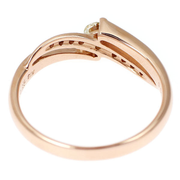 K18PG アルカカット ダイヤモンド リング 0.330ct D0.06ct