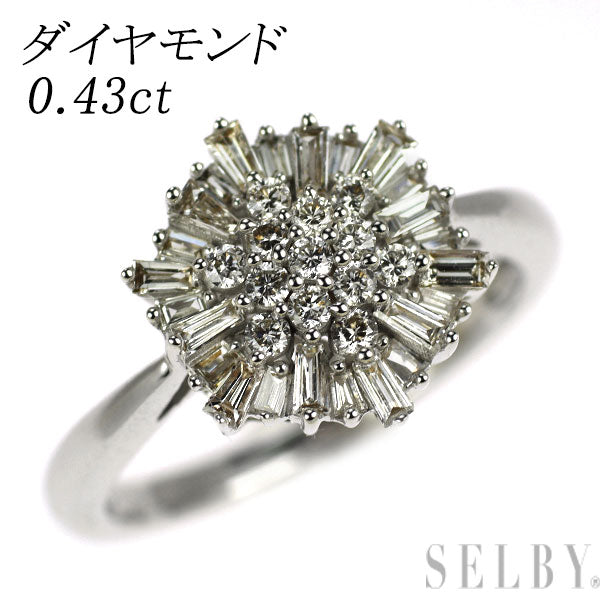 K18WG ダイヤモンド リング 0.43ct
