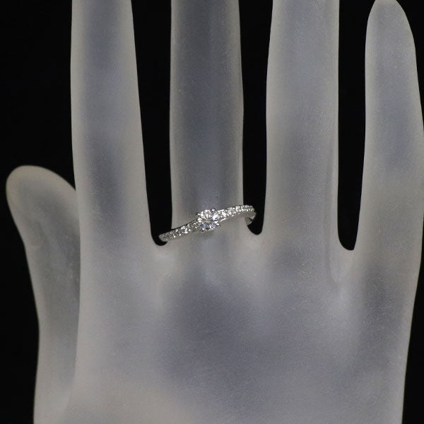 ラザールキャプラン Pt950 ダイヤモンド リング 0.21ct E SI1 D0.09ct