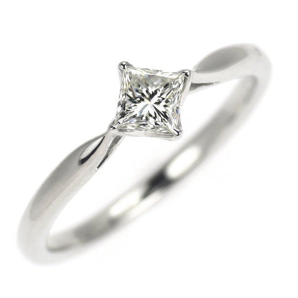 Pt900 プリンセスカット ダイヤモンド リング 0.391ct