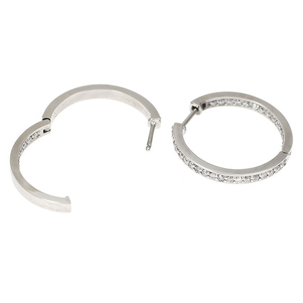Pt900 ダイヤモンド ピアス 0.80ct フープ