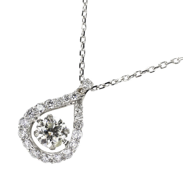 Pt900/ Pt850 ダイヤモンド  ペンダントネックレス 0.30ct D0.20ct ダンシング