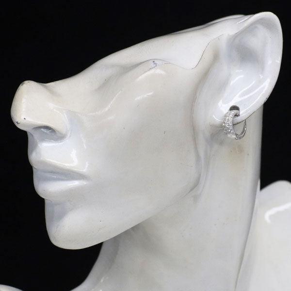 K18WG ダイヤモンド ピアス 0.70ct パヴェ