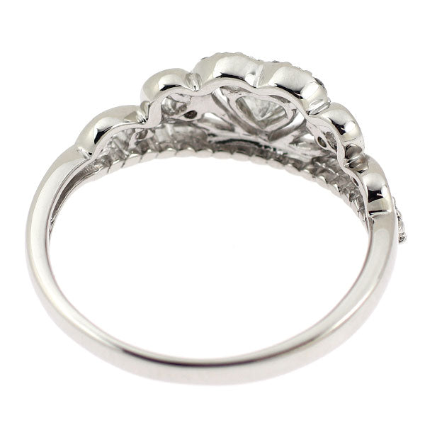 Pt900 ハートシェイプ ダイヤモンド リング 0.23ct D0.25ct ティアラ