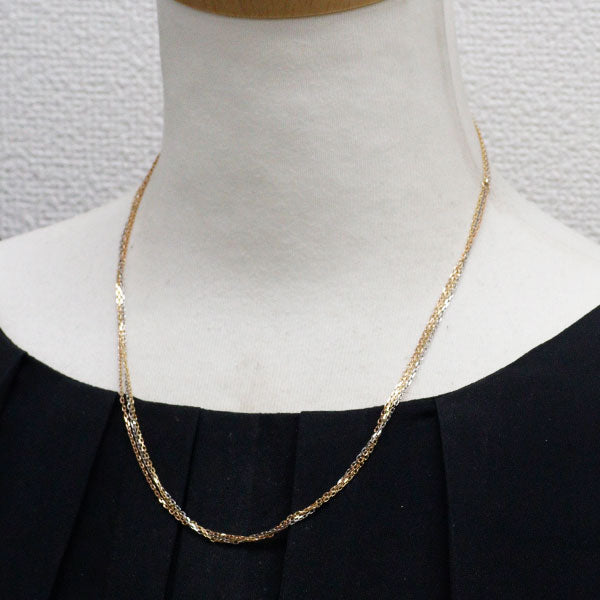 カルティエ K18YG/WG/PG ネックレス 3連