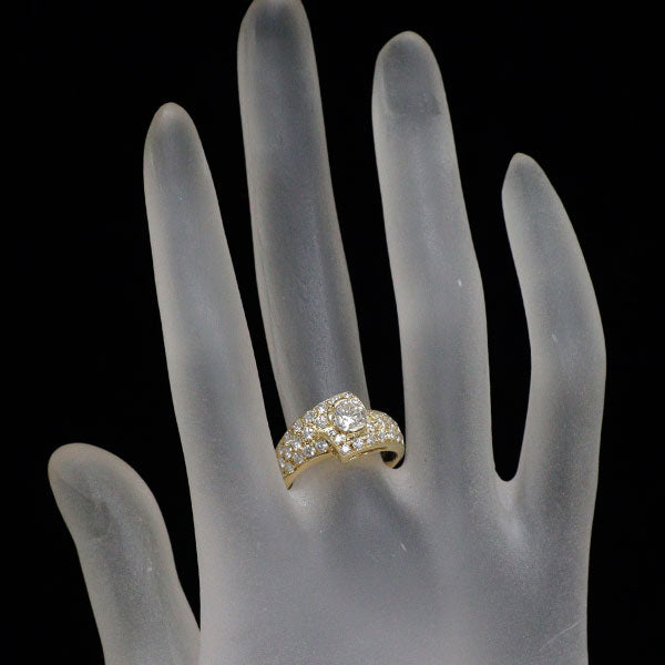 K18YG ダイヤモンド リング 0.54ct D0.84ct