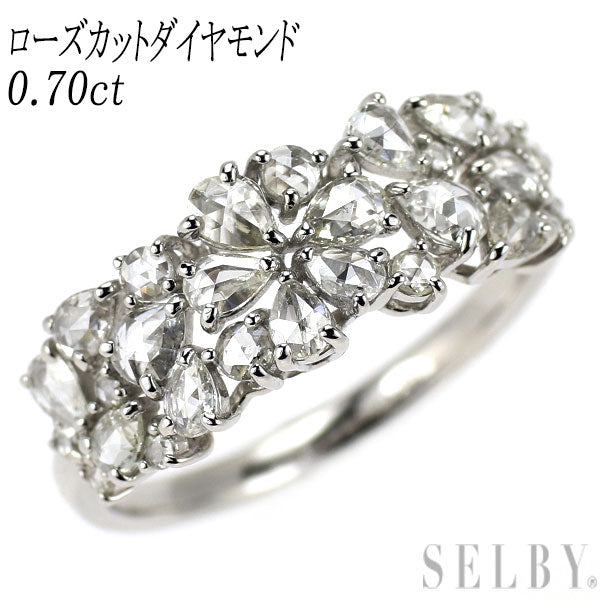 Pt950 ローズカット ダイヤモンド リング 0.70ct