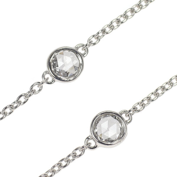 K18WG ローズカット ダイヤモンド ステーション ネックレス 1.030ct