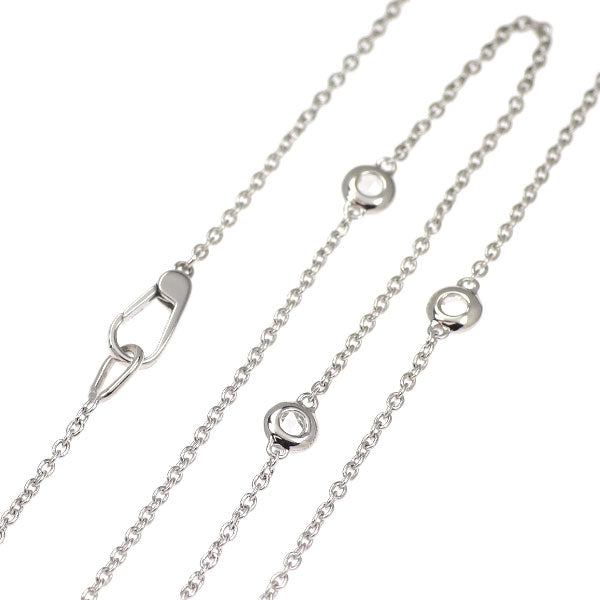 K18WG ローズカット ダイヤモンド ステーション ネックレス 1.030ct