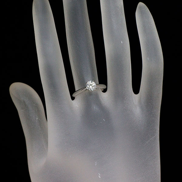 ハリーウィンストン Pt950 ダイヤモンド リング 0.52ct E VVS2 3EX ソリティア