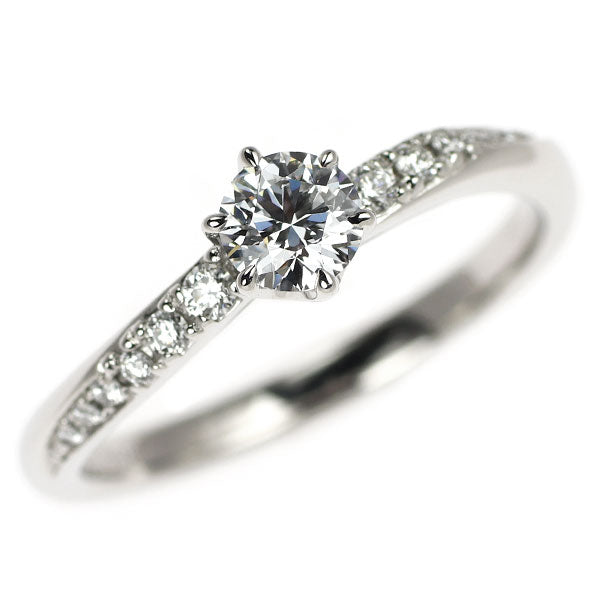 ダイヤモンドシライシ Pt950 ダイヤモンド リング 0.300ct D IF 3EXHC D0.098ct