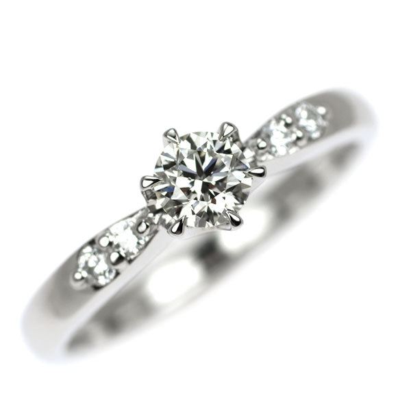 アイプリモ Pt900 ダイヤモンド リング 0.303ct H VS2 3EXHC D0.07ct
