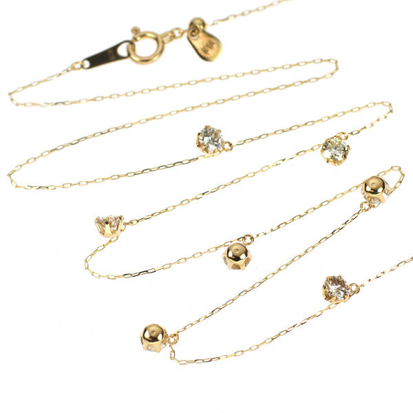 K18YG ダイヤモンド ネックレス 1.00ct ステーション
