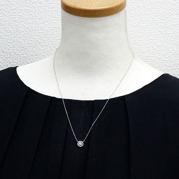K18WG ダイヤモンド ペンダントネックレス 0.312ct D0.08ct