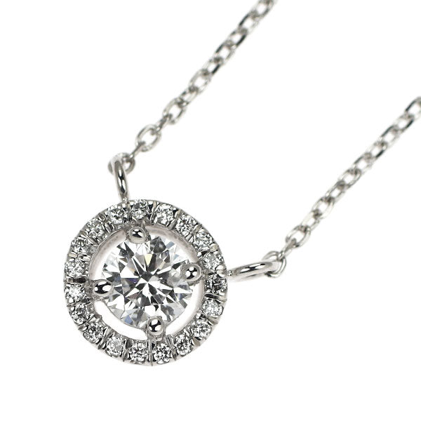 K18WG ダイヤモンド ペンダントネックレス 0.312ct D0.08ct